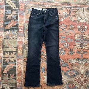 Agolde Black Flare Wide Leg Jeans